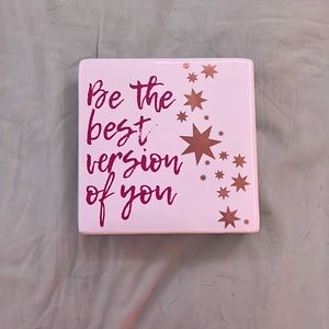 Glass decor “be the best version of you” home decor/room decor